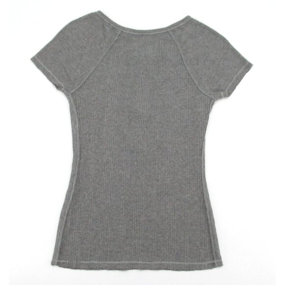 Womens T-Shirt Bundle Large Wear It Declare It Black Tee Gray Ribbed Henley Y2K - Picture 9 of 16